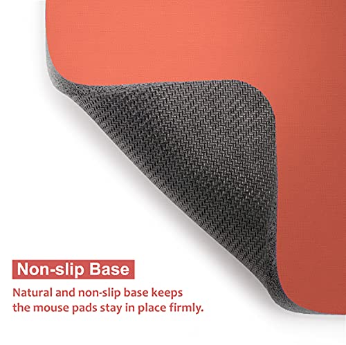 Image of Audimi Small Mouse Pad 6 x 8 Inch, Mini Mouse Pad Thick for Laptop Wireless Mouse Home Office Travel, Portable & Washable (Orange)