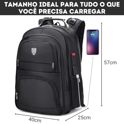 Mochila Grande Reforçada Escolar Bolsa Para Laptop Notebook Escola Trabalho Viagem Senha Trava Anti