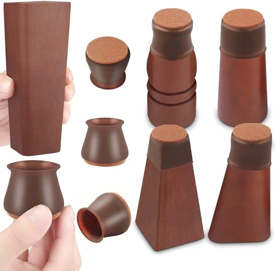 GOPSZOME Silicone Chair Leg Floor Protectors(16 Pieces), Chair Leg Caps to Prevent Scratches & Reduce Noise, Silicon Anti-Slip Furniture Leg Covers for Chair, Table & Stool (Brown Colour). (B0DB8KV3G9) Amazon Price History, Amazon Price Tracker