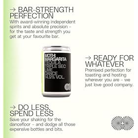 Buy MOTH Margarita Cocktails Ready Mixed Cans – Refreshing Tequila, Triple Sec & Lime Blend at 14.9% ABV