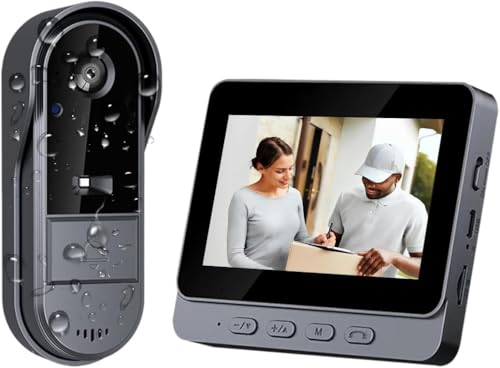 Image of Drumstone (Special 5 Years Warranty Wireless Video Doorbell with 4.3 inch HD Screen, 170 Wide-Angle Camera, Two-Way Intercom, Night Vision & Motion Detection - Secure Home with Easy Installation