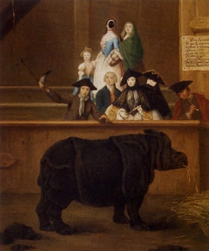 Image sur toile le rhinocéros de Pietro Longhi pour transformer un mur vide de chambre