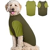 Uso durante todo el año: esta camiseta para perro regula la temperatura corporal, manteniendo al perro fresco en verano caluroso y cálido como capa base en invierno. Ayuda a controlar el desprendimiento en primavera y otoño para mantener la casa limpia, sirve como pijama por la noche y protege las lesiones por lamer