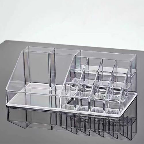 Image of Lipstick Organizer and Storage, 16 Slots Clear Case Display Rack Holder (QX154)
