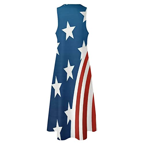 Kuaileya American Flag Maxi Dress Plus Size, Spring Dress, 4Th Of July Plus Size Dress Maxi Dress For Women Summer Women Fashion Loose Elegant Long Dress Sleeveless Split Beach (Blue, Medium) American Flag Overall Dress Summer Dresses For Women Beach Spring Striped Print Cute Dress Cover Up Sundress Sleeveless Casual Boho Dress Floral Maxi Dresses For Women Women Short Sleeve Casual Dresses V Neck Knee Length Beach Dress With Pockets 230509 #TOP4