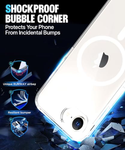Image of WOW IMAGINE Ultra-Hybrid Back Case Cover for iPhone 16e | iPhone 17e Compatible with MagSafe | Drop and Camera Protection | Shock Proof Crystal Clear Mobile Back Case (PC+TPU, Transparent)
