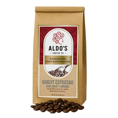 Aldo's Coffee Company Orient Espresso - Café en Grano Tostado Oscuro Orgánico 16 oz miniatura 1