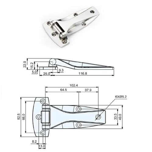 Charnière à roulement alliage de zinc 92mm accessoire armoire