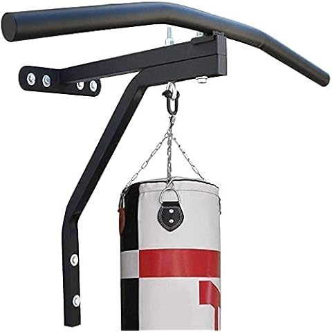 SOO Multi-Functional Heavy Duty 2 in 1 Combination Punch bag Wall Bracket with pull up bar Holds Up to 660lbs, Black Cover