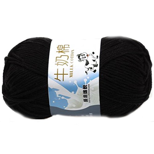 Laine à tricoter en cotonpour tricoter Écharpe/pull Noir Cover