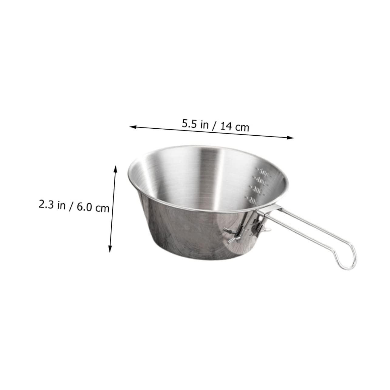 Sosoport Stainless Steel Camping Bowl Set Handle Outdoor Lunch Box Foldable Cooking Utensils Snap Fold Bowls for Camping