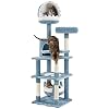 Yaheetech 61in Tall Ocean-themed Cat Tree, Multi-Level Cat Tower with Shark’s Mouth-shaped Nest, Fish-shaped Platform, Sisal Scratching Posts, Plush Cat Bed Furniture as Cat Kitty Activity Center