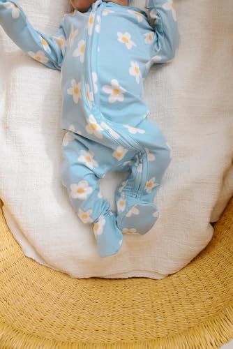 Image of Copper Pearl Baby Zip-Up Footie Pajamas - Soft Stretchy Sleep and Play Footies for Boys and Girls