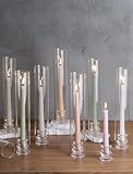 NUPTIO Hurricane Glass Candle Holders: Set of 30 Candlestick Holder with Windproof Chimney Covers - Tall Taper...