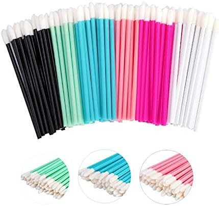300Pcs Multicolor Disposable Lip Brushes Lip Gloss Applicators Make Up Brush Lipstick Applicator Tool Makeup Beauty Tool Kits Hollow Stick Best Belong (Multicolor)