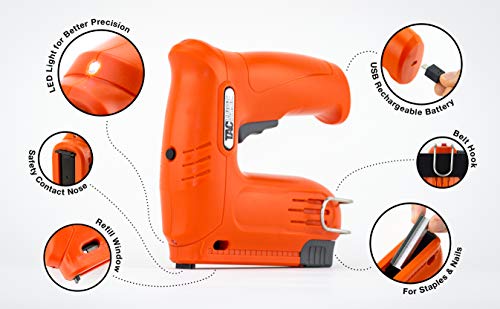 Tacwise 1563 Hobby 53-13EL Cordless 4V Staple/Nail Gun with 200 Staples, Uses Type 53 & 13 Staples and 180 Nails , Orange 3 Tacwise 1563 Hobby 53-13EL Cordless 4V Staple/Nail Gun with 200 Staples, Uses Type 53 & 13 Staples and 180 Nails , Orange - Image 3