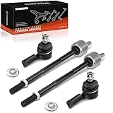A-Premium Set of 4, Front Inner & Outer Tie Rod End Kit, Compatible with Honda Civic 1980-1983, Honda Accord 1982-1983 & 1986-1989, Prelude 1979-1982