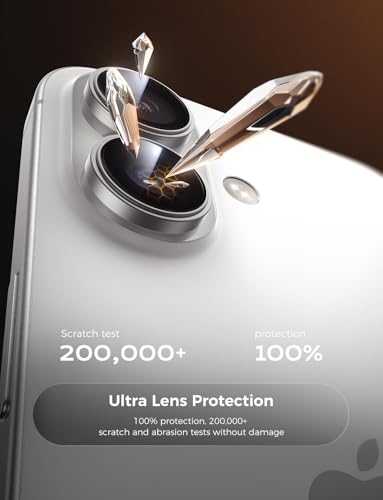 Image of MAGIC JOHN for iPhone 17 Camera Lens Protector [Alignment Kit&1:1 Invisible Fit] 9H Aerospace Tempered Glass, Ultra HD, Metal Individual Ring，Case Friendly, Set of 2,Sliver