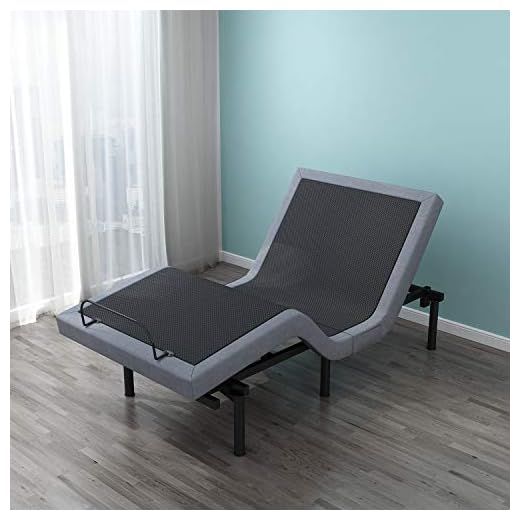 LEISUIT Uphostered Adjustable Bed Base with Head and Foot Incline,Wireless Remote Control,Flat Button,Anti-Snore,Zero Gravity,Customizable Presets and No Tools Assembly(Twin XL)