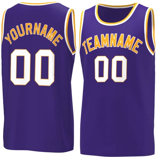 Custom Basketball Jersey Stitched/Printed Number Letters,Personanlized Sports Jerseys for Men/Youth