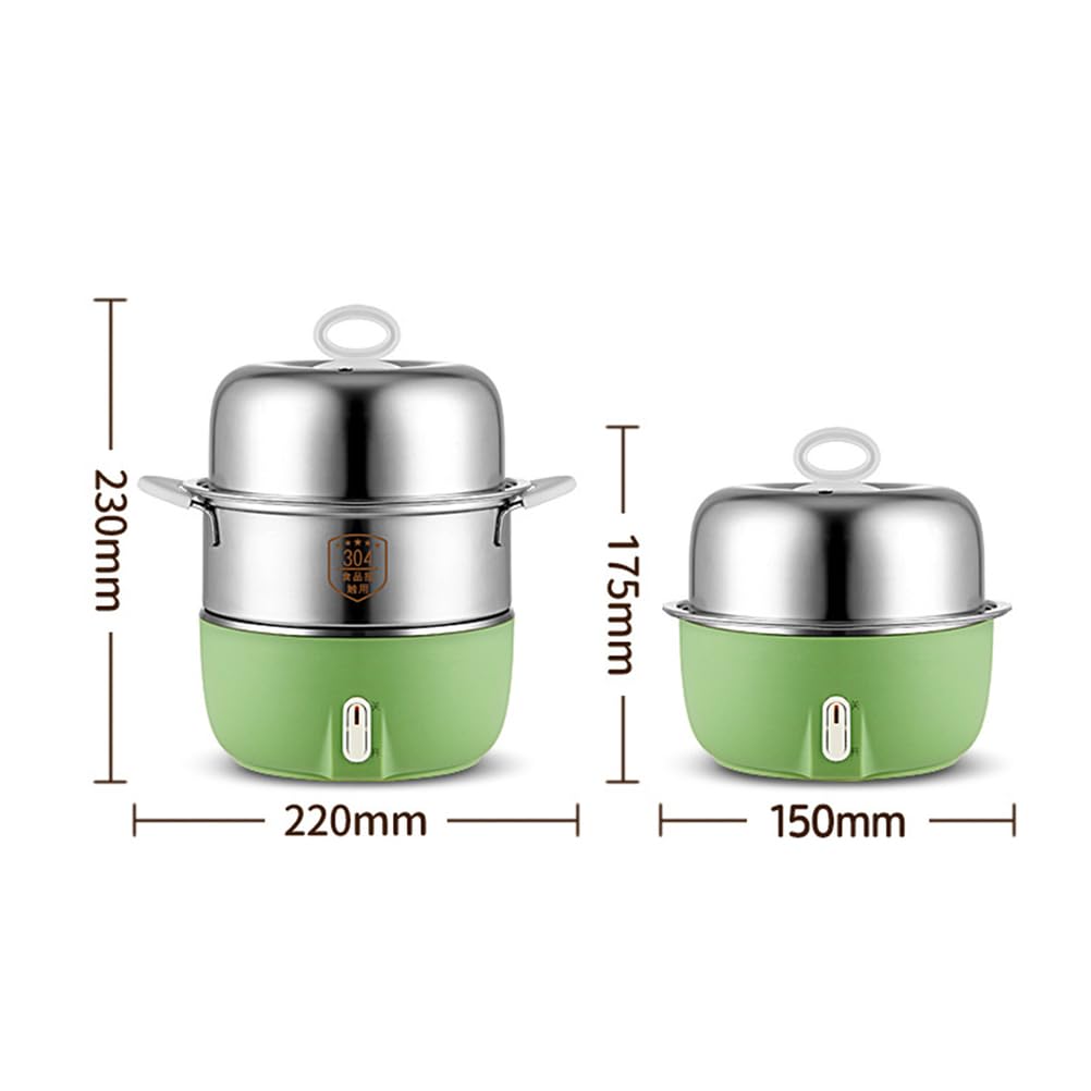 Hervidor de Huevos eléctrico Totalmente automático y vaporizador de Acero Inoxidable, con Capacidad para 7 Huevos, vaporizador Compacto, Apagado automático