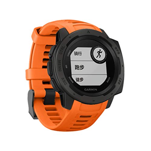 最安値 Garmin Instinct バンドベルト Comta 22mm交換用バンド 柔らかいシリコンバンド 調整可能 多色選択 スポーツ 交換ベルド オレンジの価格比較