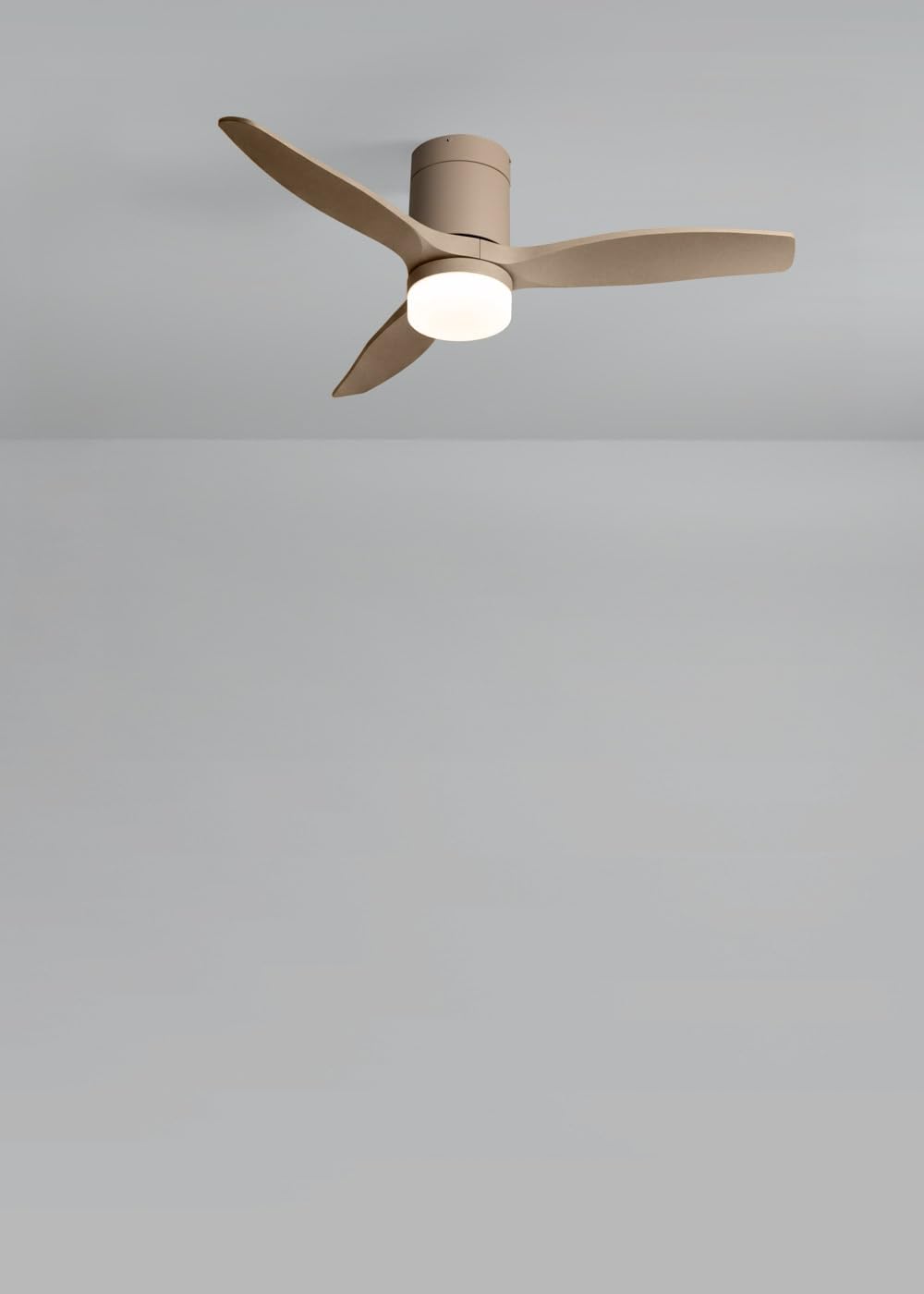 CREATE / WINDCALM S/Ventilador de techo ABS con luz arena con mando / 40W, Silencioso, Ø112 cm, 6 velocidades, 3 temperaturas de luz, temporizador, función verano-invierno