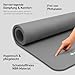 MSPORTS Gymnastikmatte Premium inkl. Tragegurt + Übungsposter + Workout App I Hautfreundliche Fitnessmatte 190 x 60 x 1,5 cm - Anthrazit - Phthalatfreie Yogamatte