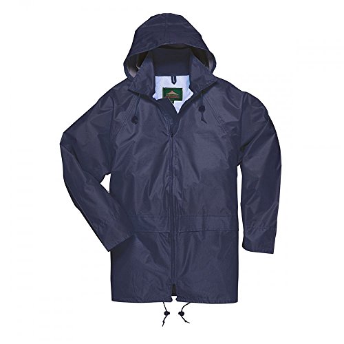 mens rain jacket lightweight - Portwest Classic Rain Jacket, Small to XXL, 3 colours - Navy - 2XL