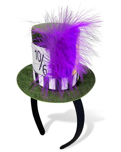 Donetuer Mad Hatter Mini Top Hat Headband Accessory Tea Party Halloween Cosplay Costume Outfit Accessories