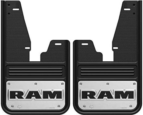 Gatorback RAM Text Logo Truck Mud Flaps (2009-18 RAM Rear - Single Rear Wheel)