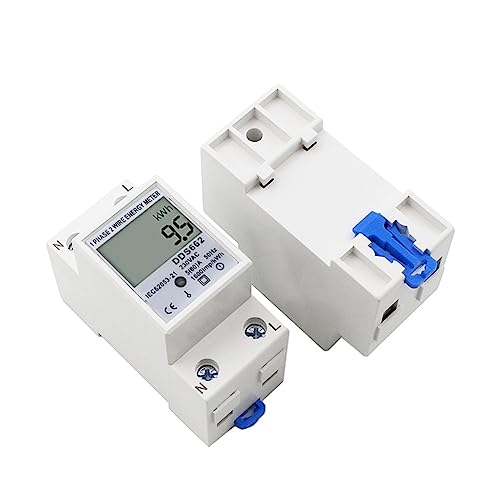Compteur électrique KWh monophasé 230V avec écran LCD rétroéclairé