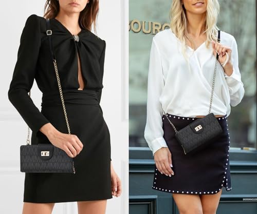 MKP COLLECTION Women Small Crossbody Shoulder Bag Zip Wallet Purse Handbags Clutch Credit Card Holder with Chain Strap2
