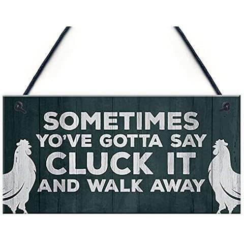 RED OCEAN Funny Chicken Coop Sign Gift Cover