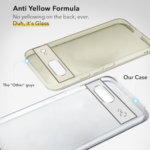 Image of Jkobi Lifetime Anti-Yellow Clear Back Cover Case for Google Pixel 7 (Sleek Hard Crystal | Shockproof and Camera Protection)