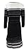 Nine West Women's 3/4 Sleeve Striped Fit and Flare Sweater Dress