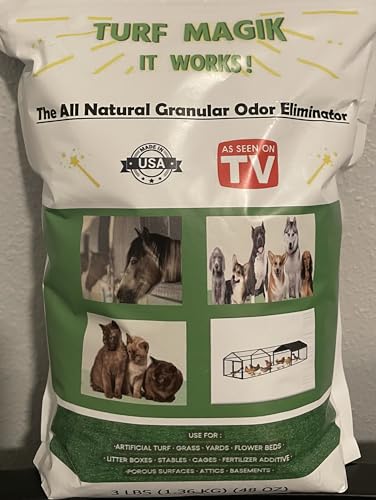 Turf Magik All Natural Granular Odor Eliminator (use to get rid of odors from dogs, cats & animals along with bird/rabbit cages; also works on artificial turf, natural grass & farms)