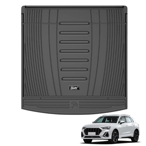 3W Boot Liner Fit for Audi Q3 F3 2019-2024 2025, All Weather Dod Friendly TPE Car Boot Mat, Waterproof anti-Slip easy to clean Heavy Duty Trunk Mat Audi Q3 Accessories