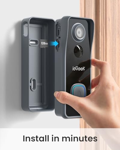 ieGeek Doorbell Camera No Monthly Fee, 5MP Video Doorbell Wireless, Camera Doorbell with Chime, PIR Motion Detection 2-Way Talk, Voice Changer, Easy Installation, Only 2.4GHz Wifi, Works with Alexa - Image 6