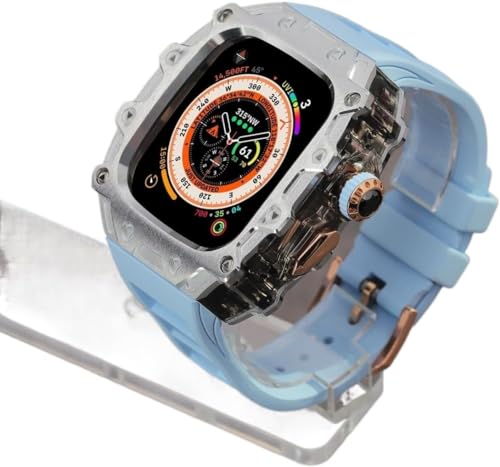 Bracelet Apple Watch Ultra 2 en caoutchouc de luxe et boîtier alliage style RM