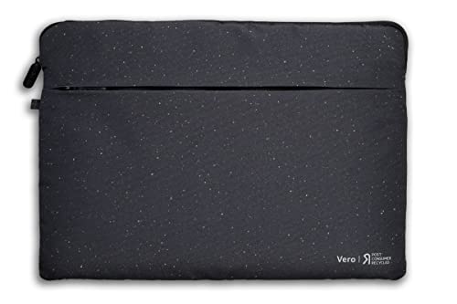 Acer Vero Laptophülle - Laptoptasche 15.6 zoll, Notebook, Tablet, Laptop Tasche, aus 100% RPET Material, Schutz vor Schmutz und Stoßschäden, Fronttasche, schwarz