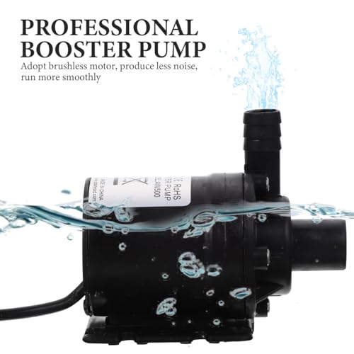 Image of balacoo Solar Booster Pump Micro Dc Submersible Water Pump for Small Pond Aquarium Water for Hydroponic System Brushless Motor 3.14 X 2.55 X 2.04 in