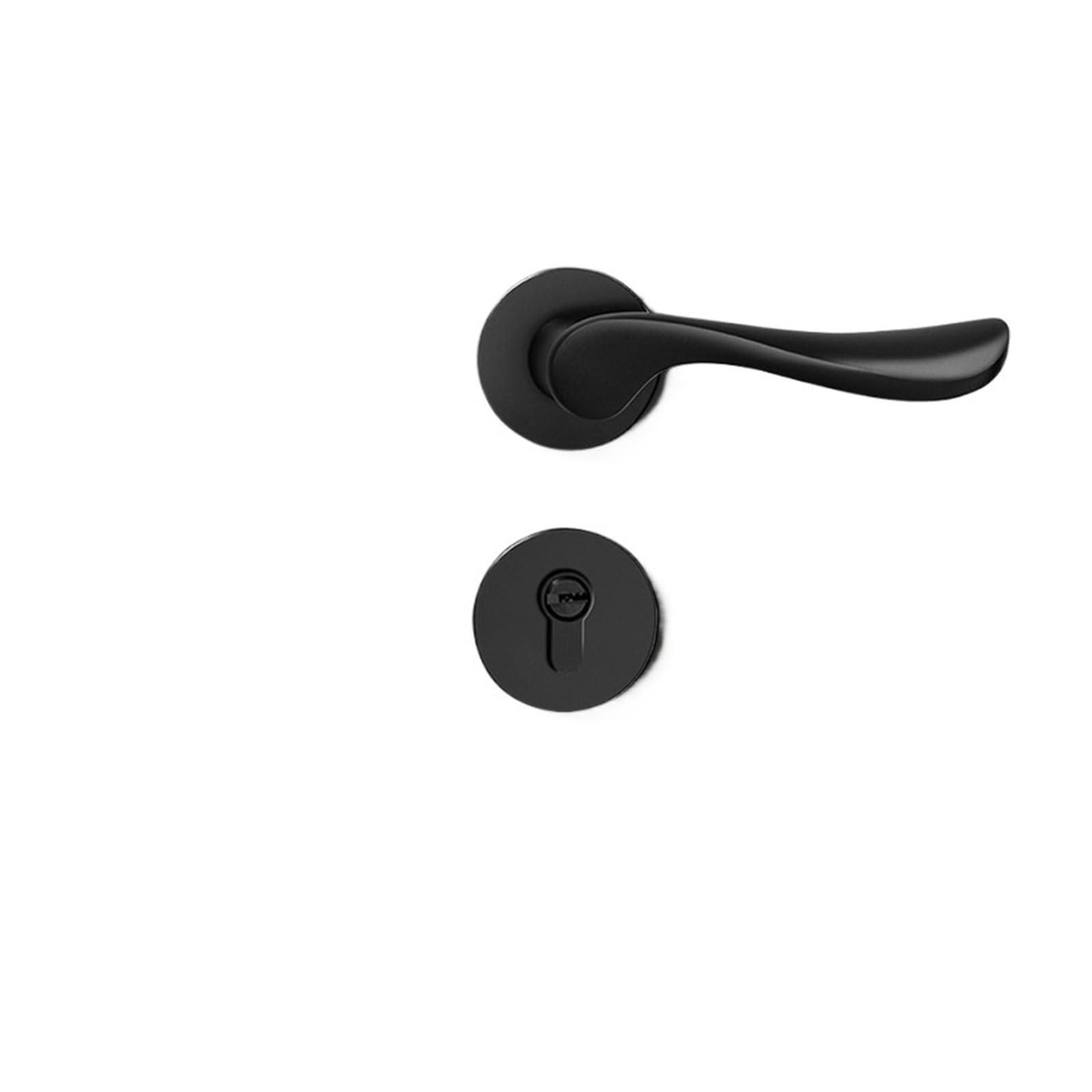 Serrure de porte intérieure noire magnétique Yahei Model B pour une chambre moderne et silencieuse