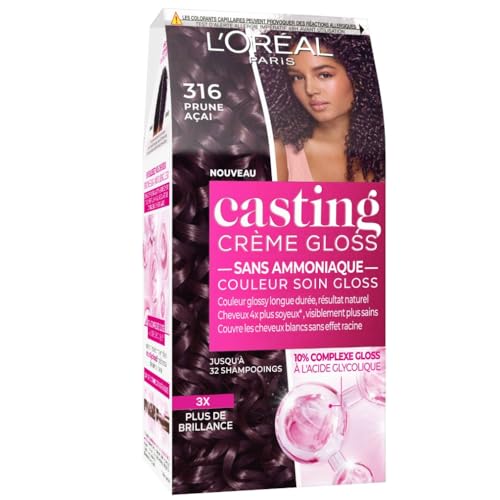Coloration 316 Exquise Ton Sur Ton Sans Ammoniaque Gloss Cheveux 3x Plus Brillants Casting Crème Gloss 'oreal Paris La Boîte - vue 3
