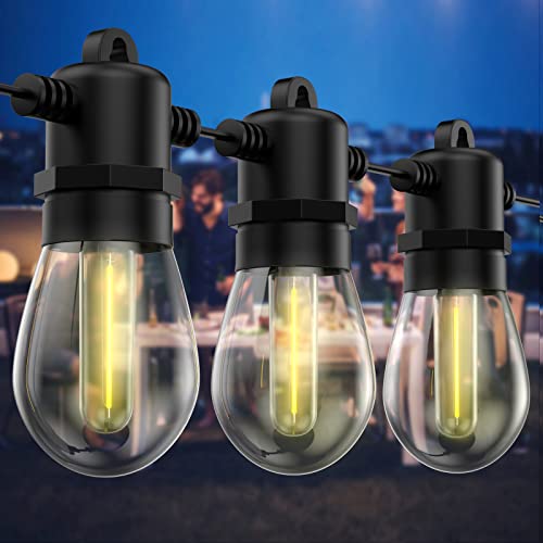 Guirlande Lumineuse Exterieure, BESCOST S14 15+1 Ampoules Amovible, Guirlande Lumineuse LED pour Jardin, Terrasse, Noël, Mariage, 2700K Cover