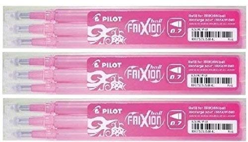 Pilot Frixion rose recharges BLS-FR7 cartouche encre effaçable stylo roller