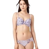 [Triumph] 美胸ソフトブラ クラッシーペタルズ ブラ＆ショーツセット 10215227 ワイヤーあり ブラジャー パッド付き エレガントデザイン 柔らかな素材 M023(ライトパープル) B70Mサイズ