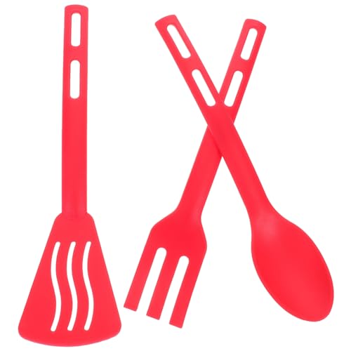 MOLUCKFU Juego De Utensilios De Cocina Antiadherentes De De Alta Temperatura En Espátula Cucharón y Tenedor Para Cocina Accesorios Prácticos De Cocina