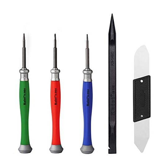 Kaisi 5pcs MacBook Repair Tool Kit Precision P5 Pentalobe Screwdriver, T5 Torx and PH000 Phillips Screwdriver with Ultra-Thin Steel and Nylon Spudgers for MacBook Pro & MacBook Air with Retina Display