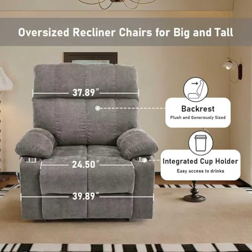 Sillón Plegable Chenille Gris miniatura 6